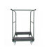 8 Plywood 96" x 30" (8 Foot) Rectangle Folding Tables with Metal Edge + Steel Banquet Table Cart