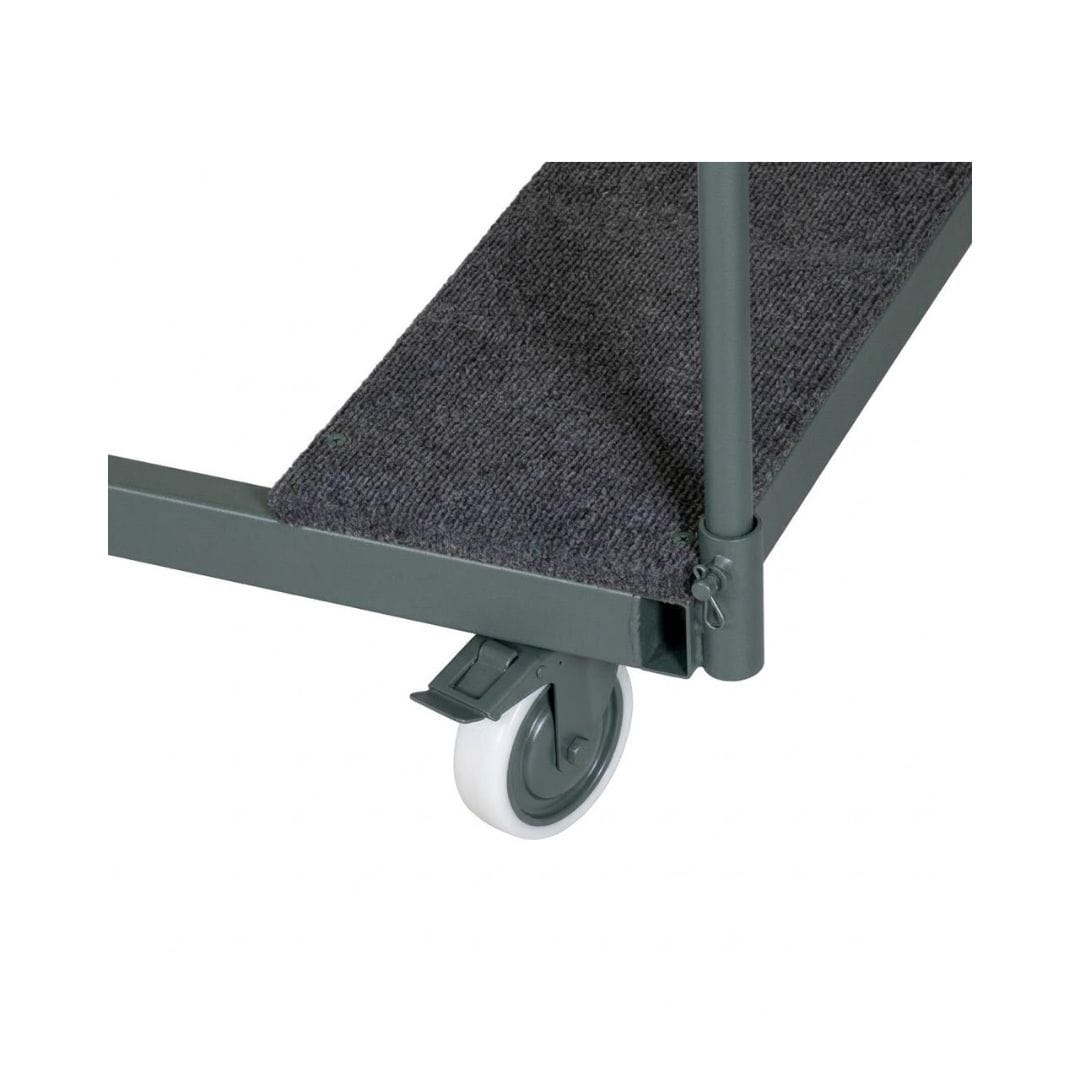 Chivari 8 Plywood 48" (4 Foot) Round Folding Tables with Metal Edge + Steel Banquet Table Cart CART102HG-RD48MG-8