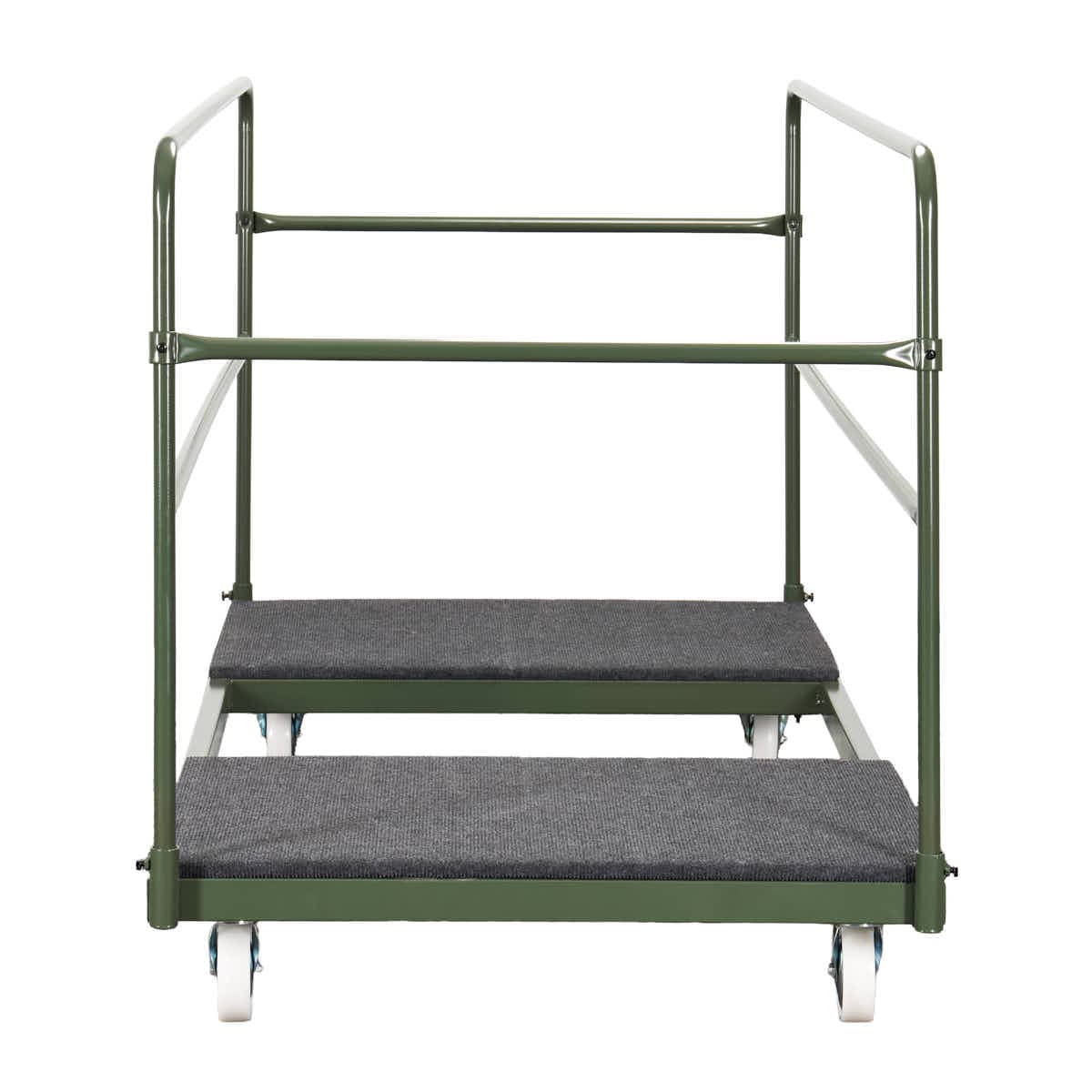 Chivari 8 Plywood 96" x 30" (8 Foot) Rectangle Folding Tables with Metal Edge + Extra Large Steel Banquet Table Cart CART105HG-RT9630MG-8