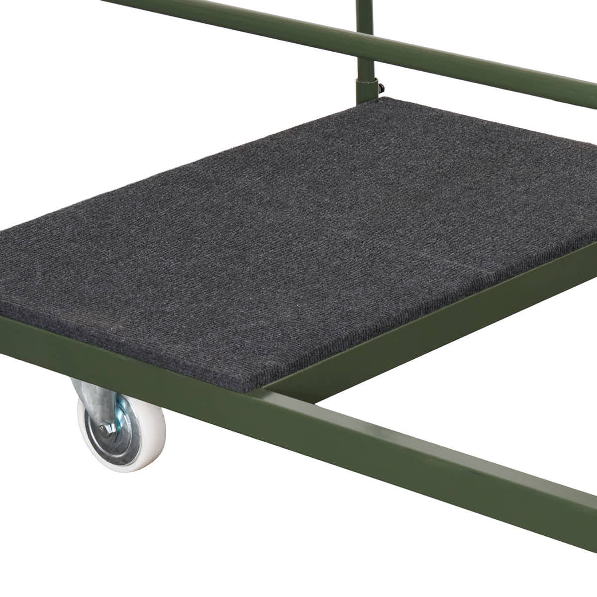 Chivari 8 Plywood 96" x 30" (8 Foot) Rectangle Folding Tables with Metal Edge + Extra Large Steel Banquet Table Cart CART105HG-RT9630MG-8