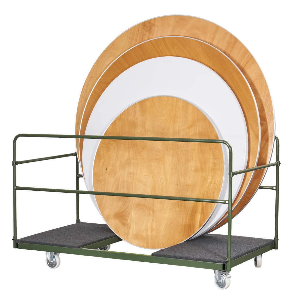 Chivari Extra Large Steel Banquet Table Cart - up to 20 tables CART105HG-AX-T