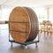 8 Plywood 60" (5 Foot) Round Folding Tables with Metal Edge + Steel Banquet Table Cart