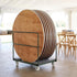 8 Plywood 60" (5 Foot) Round Folding Tables with Metal Edge + Steel Banquet Table Cart