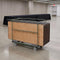 10 Plywood 72" x 30" (6 Foot) Rectangle Folding Tables with Vinyl Edge + Steel Banquet Table Cart