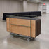 10 Plywood 72" x 30" (6 Foot) Rectangle Folding Tables with Vinyl Edge + Steel Banquet Table Cart