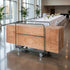 8 Plywood 96" x 30" (8 Foot) Rectangle Folding Tables with Metal Edge + Steel Banquet Table Cart