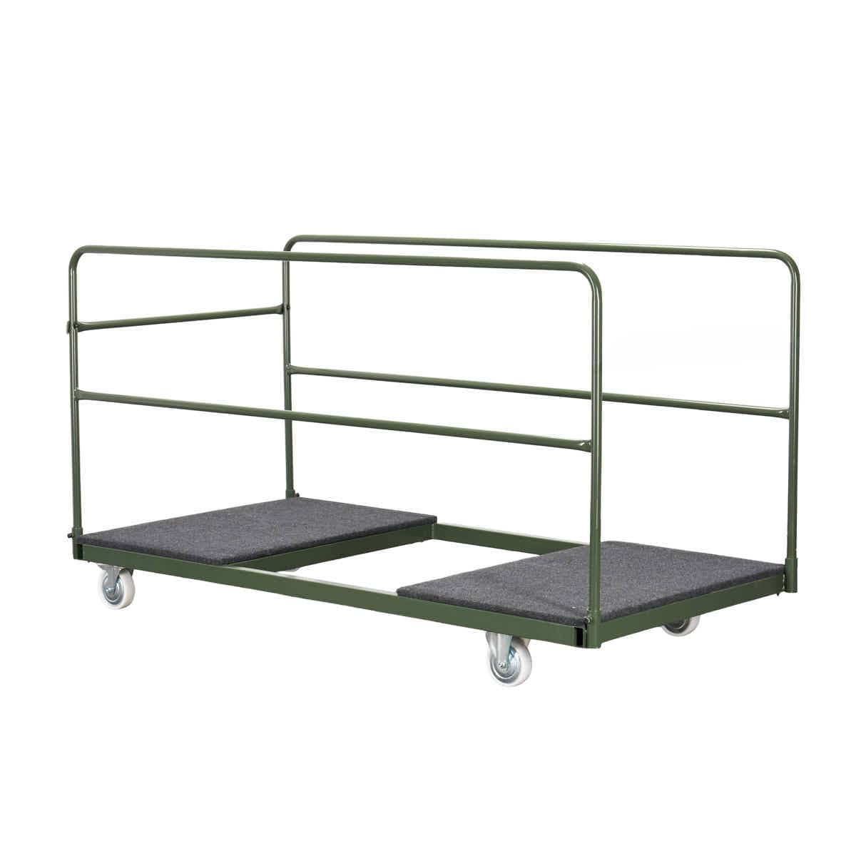 Chivari Extra Large Steel Banquet Table Cart - up to 16 tables CART105HG-AX-T