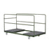 10 Plywood 48" (4 Foot) Round Folding Tables with Metal Edge + Extra Large Steel Banquet Table Cart