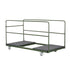 8 Plywood 72" (6 Foot) Round Folding Tables with Metal Edge + Extra Large Steel Banquet Table Cart