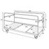 Chivari Extra Large Steel Banquet Table Cart - up to 20 tables CART105HG-AX-T