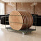 10 Plywood 60" (5 Foot) Round Folding Tables with Metal Edge + Extra Large Steel Banquet Table Cart