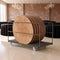 8 Plywood 60" (5 Foot) Round Folding Tables with Vinyl Edge + Extra Large Steel Banquet Table Cart