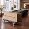 10 Plywood 72" x 30" (6 Foot) Rectangle Folding Tables with Vinyl Edge + Extra Large Steel Banquet Table Cart