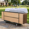 8 Plywood 96" x 30" (8 Foot) Rectangle Folding Tables with Vinyl Edge + Extra Large Steel Banquet Table Cart