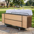 8 Plywood 96" x 30" (8 Foot) Rectangle Folding Tables with Vinyl Edge + Extra Large Steel Banquet Table Cart