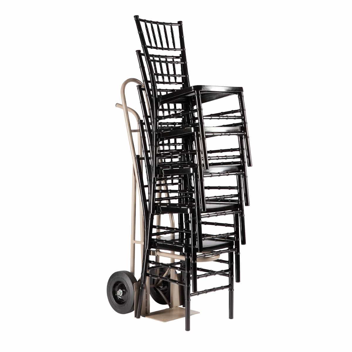 Chivari Gray Space Saving Chiavari Chair Steel Stack Dolly - up to 7 chairs CART106G-ZG-T