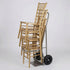 Chivari Gray Space Saving Chiavari Chair Steel Stack Dolly - up to 7 chairs CART106G-ZG-T