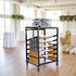 Chivari 10 Metal 36" (3 Foot) Round Cocktail Table Kits + Steel Table Cart CART109-36-RD36M-10