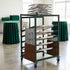 Chivari 10 Metal 30" (2.5 Foot) Round Cocktail Table Kits + Steel Table Cart CART109HG-30-RD30M-10