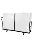 Chivari Black Extra Large Steel Folding Chair Cart for Poly Resin Bamboo and Wood Folding Chairs - up to 50 chairs CART111-AX-T