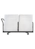 Chivari Black Extra Large Steel Folding Chair Cart for Poly Resin Bamboo and Wood Folding Chairs - up to 50 chairs CART111-AX-T