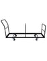 Chivari Black Extra Large Steel Folding Chair Cart for Poly Resin Bamboo and Wood Folding Chairs - up to 50 chairs CART111-AX-T