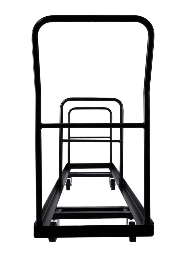Chivari Black Extra Large Steel Folding Chair Cart for Poly Resin Bamboo and Wood Folding Chairs - up to 50 chairs CART111-AX-T