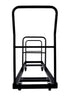 Chivari Black Extra Large Steel Folding Chair Cart for Poly Resin Bamboo and Wood Folding Chairs - up to 50 chairs CART111-AX-T
