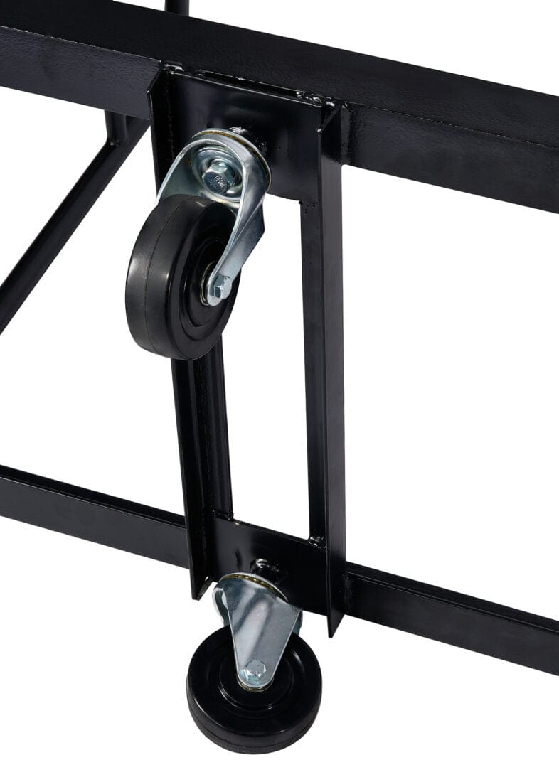 Chivari Black Extra Large Steel Folding Chair Cart for Poly Resin Bamboo and Wood Folding Chairs - up to 50 chairs CART111-AX-T