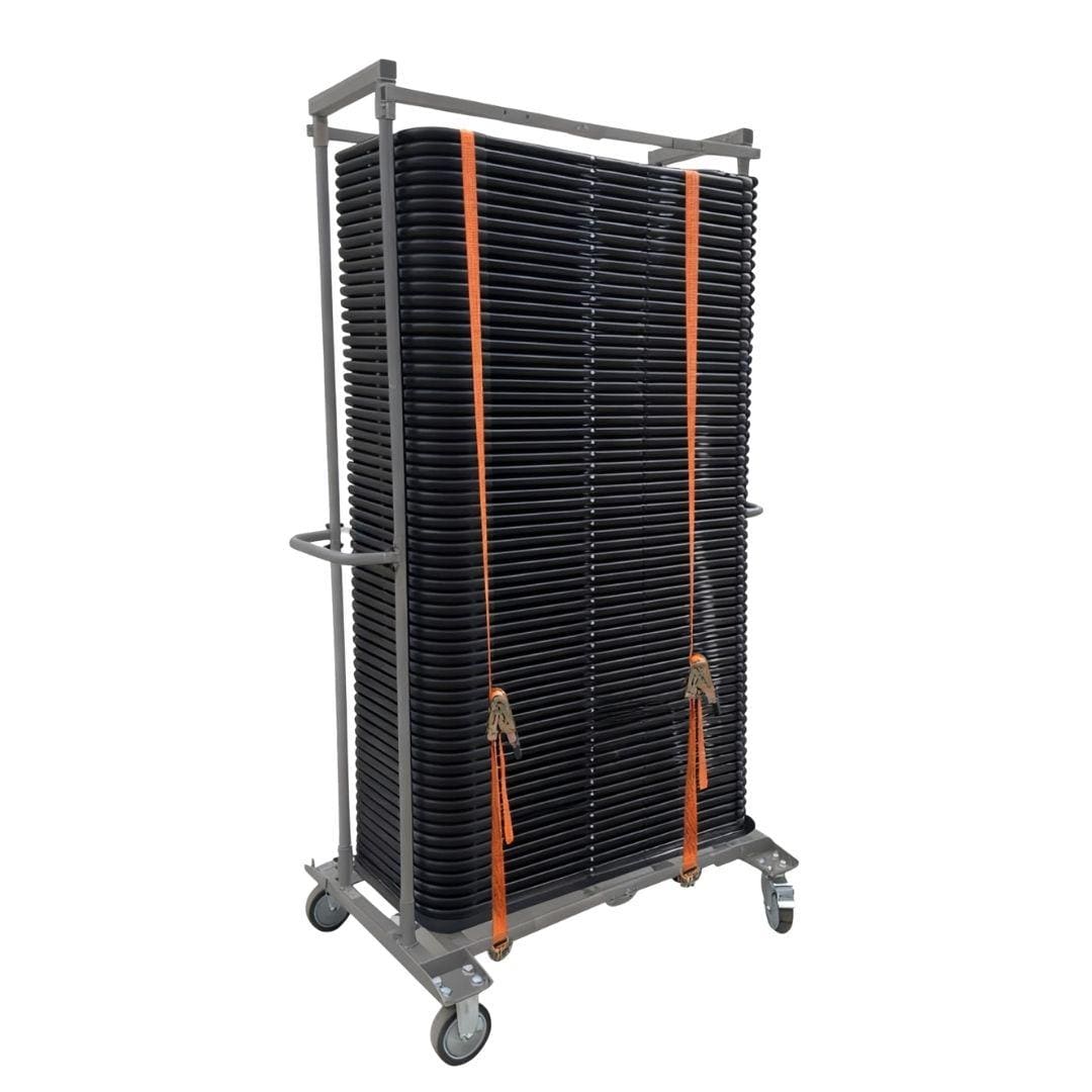 Chivari Adjustable Cart 113G for Resin, Poly, Bamboo, Barcelona Bistro and Metal Folding Chairs - up to 63 chairs CART113G-AX