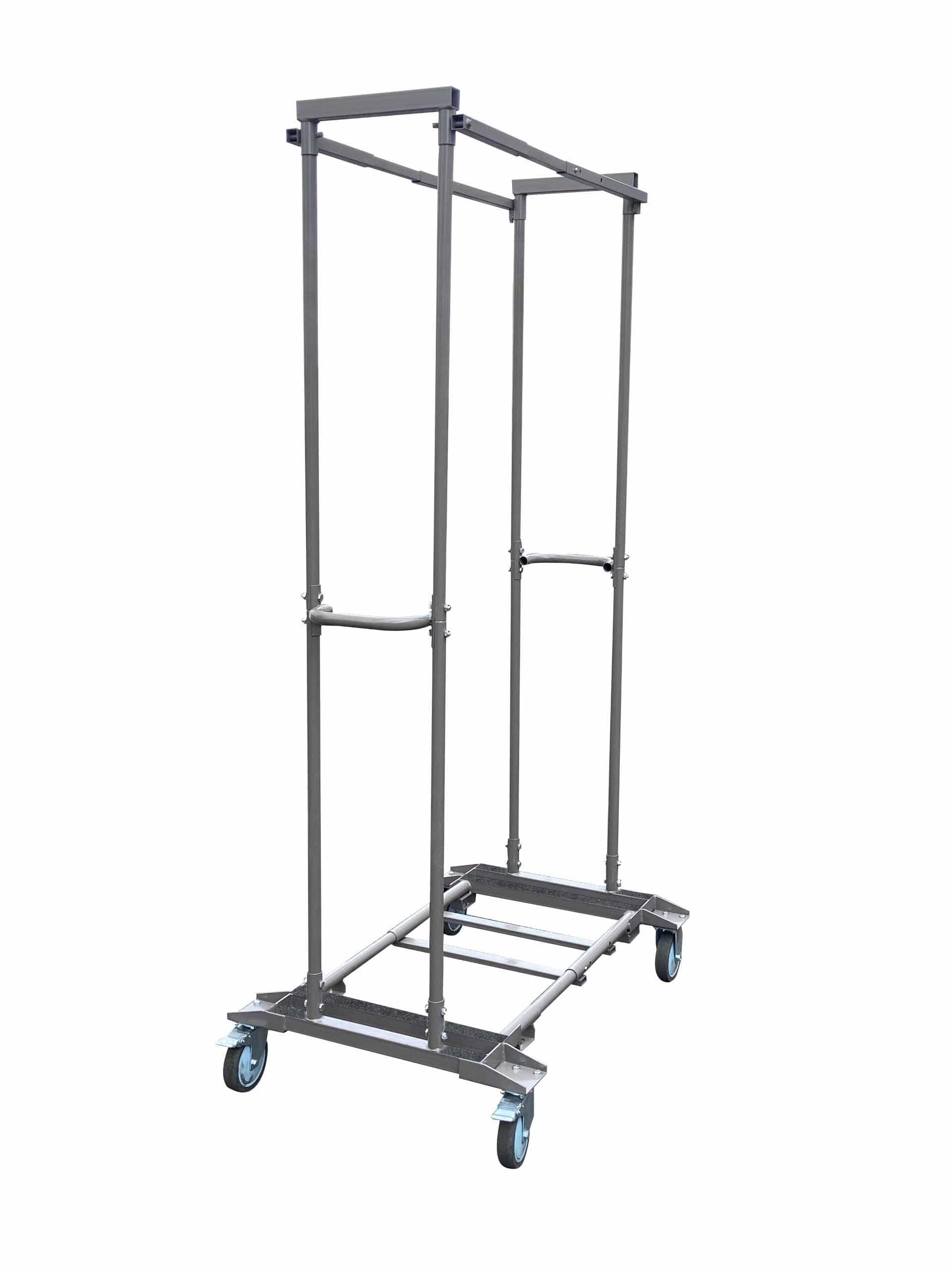 Chivari Adjustable Cart 113G for Resin, Poly, Bamboo, Barcelona Bistro and Metal Folding Chairs - up to 63 chairs CART113G-AX