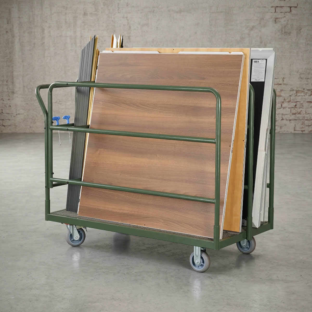 Chivari Dance Floor Cart Holds up to 24 Panels with Extra Wide 6" Wheels CART114HGDF-AX