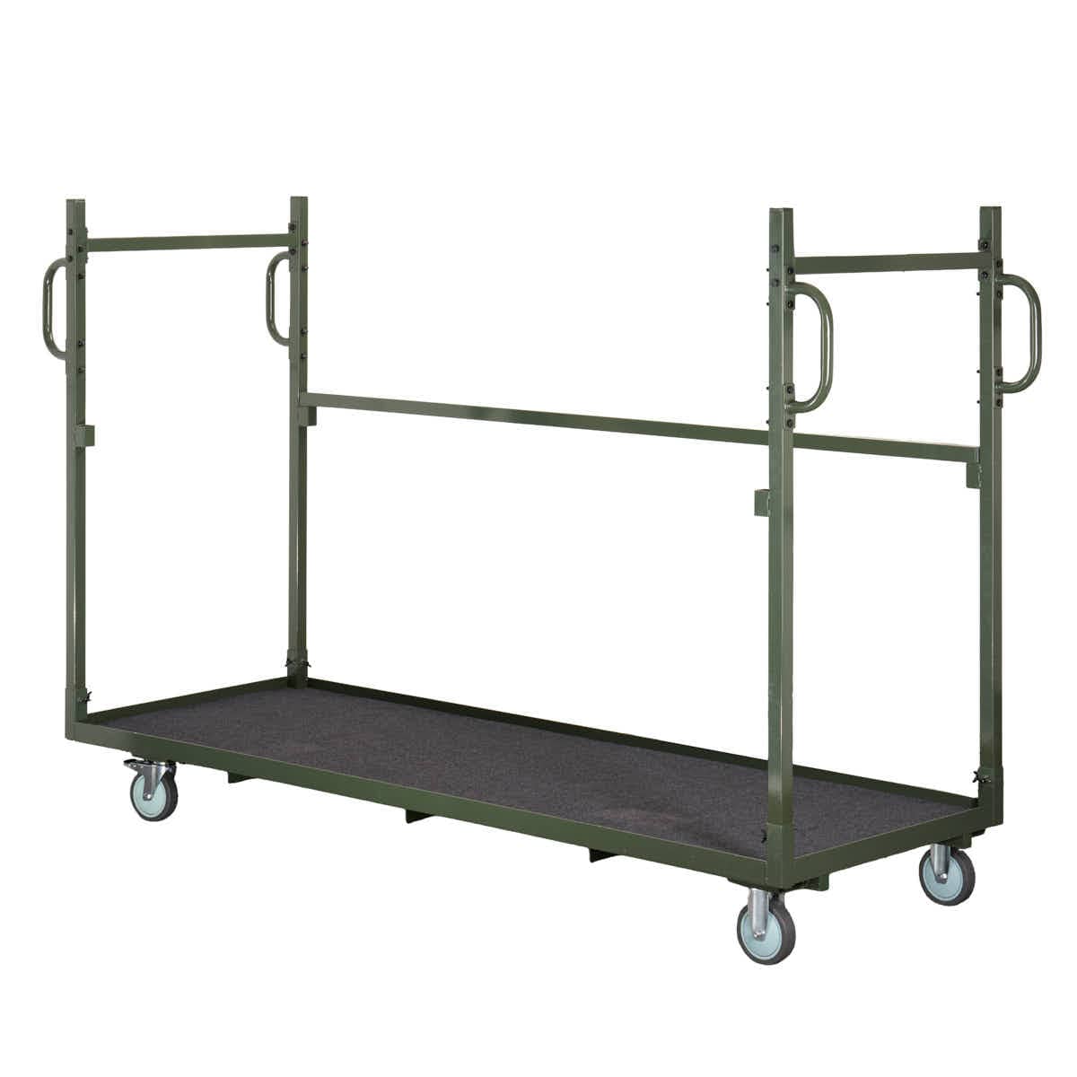 Chivari The Moover 115G Vertical Stacking Chair Cart, Carpeted Plywood Deck, Holds Up To 32 Chairs CART115HG-PC-AX