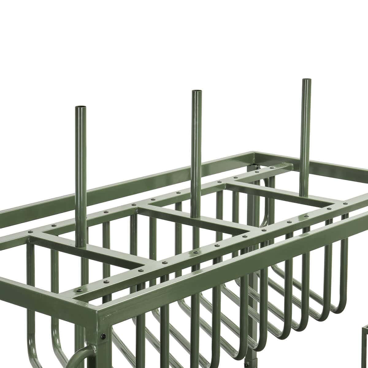 Chivari 12 Metal 24" (2 Foot) Round Cocktail Table Kits + Cocktail Table Cart CART116HG-RD24M-12