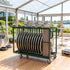 Chivari 12 Stainless Steel 32" (2.67 Foot) Round Cocktail Table Kits + Cocktail Table Cart CART116HG-RD32SS-12