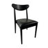 Chivari Black Wood Antler Chair with Black Vinyl Cushion CAWB-SHVBL-KT