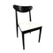 Chivari Black Wood Antler Chair with White Vinyl Cushion CAWB-SHVWH-KT
