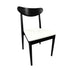 Chivari Black Wood Antler Chair with White Vinyl Cushion CAWB-SHVWH-KT