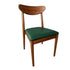 Chivari Chestnut Wood Antler Chair with Hunter Green Vinyl Cushion CAWC-SHVHG-KT