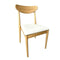 Chivari Natural Wood Antler Chair with White Vinyl Cushion CAWN-SHVWH-KT