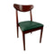Chivari Walnut Finish Wood Antler Chair with Hunter Green Vinyl Cushion CAWWL-SHVHG-KT