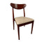 Chivari Walnut Finish Wood Antler Chair with Taupe Vinyl Cushion CAWWL-SHVTP-KT
