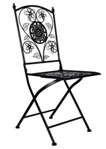 Rustic Matte Black Barcelona Bistro Folding Chair