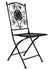 Chivari Rustic Matte Black Barcelona Bistro Folding Chair CBBMB-AX-T