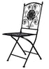 Chivari Rustic Matte Black Barcelona Bistro Folding Chair CBBMB-AX-T