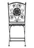 Chivari Rustic Matte Black Barcelona Bistro Folding Chair CBBMB-AX-T