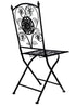 Chivari Rustic Matte Black Barcelona Bistro Folding Chair CBBMB-AX-T