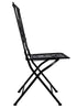 Chivari Rustic Matte Black Barcelona Bistro Folding Chair CBBMB-AX-T