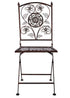 Chivari Distressed Bronze Barcelona Bistro Folding Chair CBBMBR-AX-T
