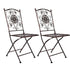 Chivari Distressed Bronze Barcelona Bistro Folding Chair CBBMBR-AX-T